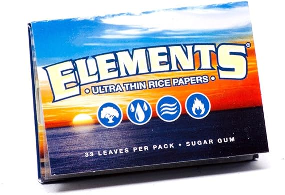 Elements Ultra Thin Rice Papers 1 1/2 Size 79mm Wide 5 booklets