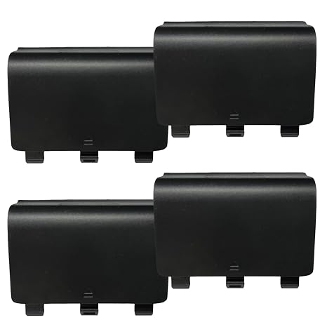 4 Pack One Controller Battery Back Cover for Xbox One, One S, One X Controller [NOT for Xbox SeriesS/X],Replacement Battery Back Shell Covers Compatible with Xbox One/One S/One X Controllers (Black)