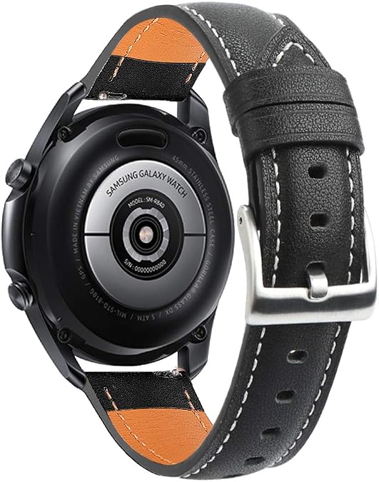 INF Watchband Compatible with Samsung Galaxy Watch 3 45mm, Straps Adjustable Wristband for Men Women, Black