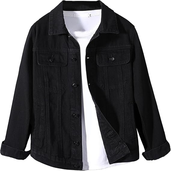Mens Classic Button Fashion Jean Jacket Casual Long Sleeve Hip Hop Trucker Jackets Slim Windproof Jeans Coat