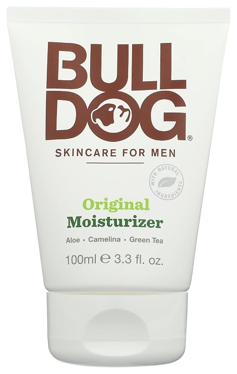 BULLDOG Mens Skincare and Grooming Face Moisturizer Original, 3.3 Fluid Ounce