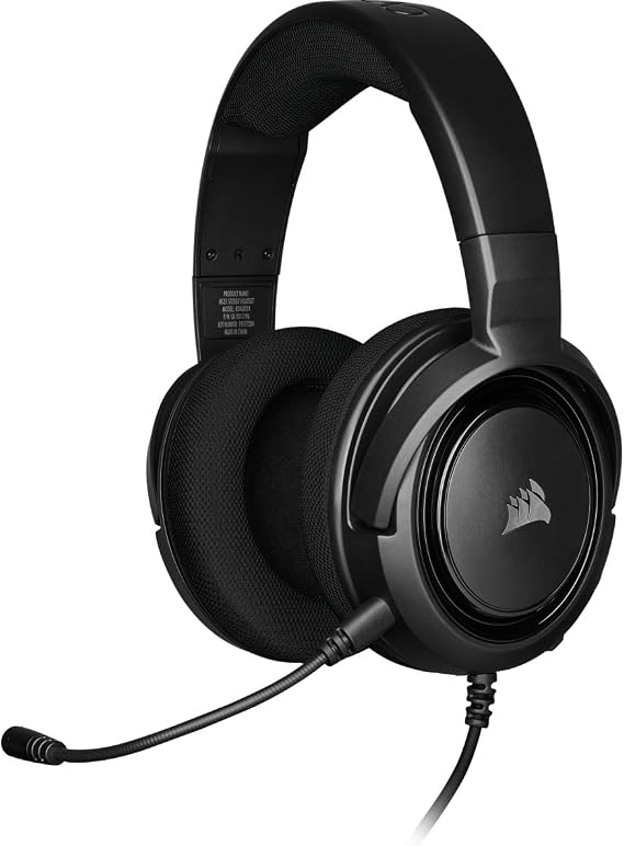 Corsair HS35 Stereo Oyuncu Kulaklığı, Çıkarılabilir Mikrofon, Discord Sertifikalı, PC/Xbox One/Xbox Series X ve S/PS5 ve PS4/Nintento Switch/Mobil Telefon Uyumlu, Siyah (CA-9011195-EU)