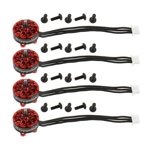 HAPPYMODEL 4PCS EX1103 1103 6000KV 7000KV 8000KV 12000KV 2-4S Brushless Motor CW CCW for Sailfly-X Larva X Toothpick RC Racing Drone FPV Models (CCW 8000KV)