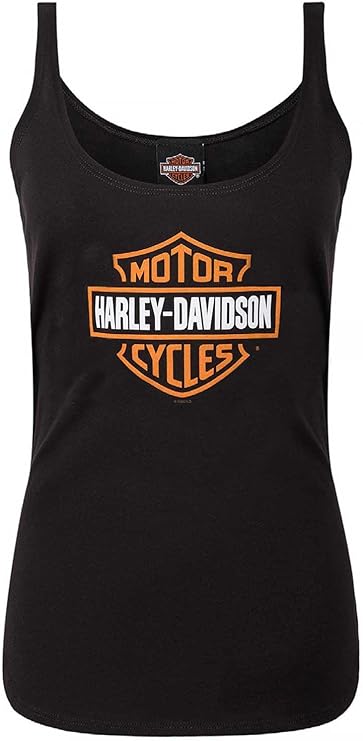 Harley-Davidson Womens Classic Bar & Shield Logo Full-Back Tank Top, Black
