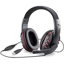 Picozon USB Gaming Headset Headphone with Microphone for PS4, PS5, Multi-Device Gaming