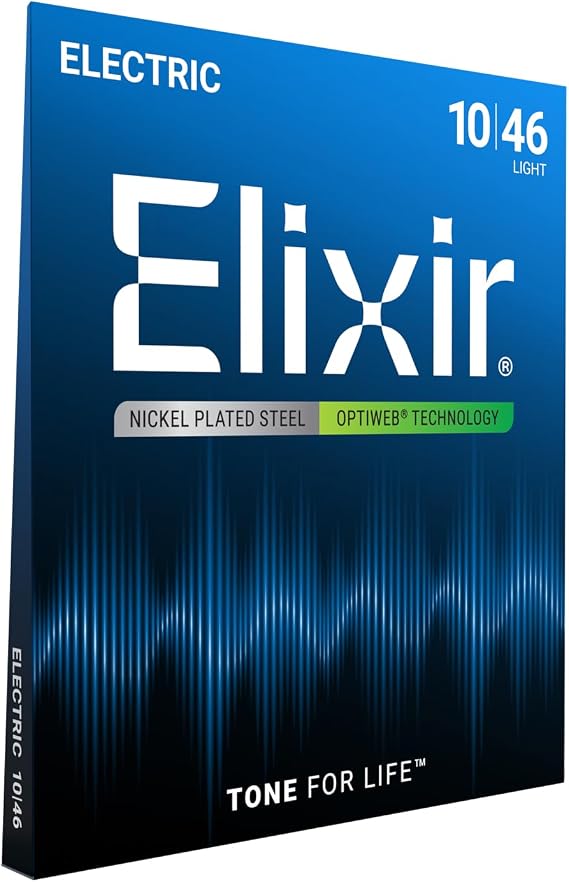 Elixir Electric Guitar Strings Nickel Plated Steel OPTIWEB, 6-String, 10-46