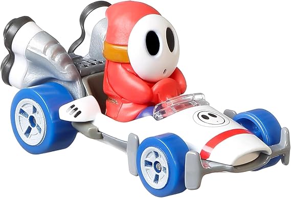 Hot Wheels Mario Kart Shy Guy Versione B-Dasher Super Mario Kart - 1 Piece - 1:64 5 cm