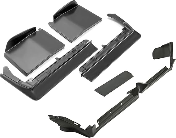 for Cadillac for Seville Base/Elegante 1980-1985 85 Front Rear Bumper Filler Extensions Set Fiberglass Black Screw Painted Screw-on 801-3818 FLA11992