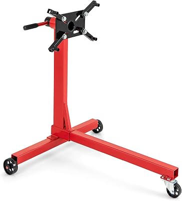IRONMAX Engine Stand, 38 Ton 750 LBS Capacity Steel Motor Stand with 360 Degree Rotating Head and 4 Adjustable Arms, Rotating Engine Stand for Vehicle Repair Maintenance Restoration