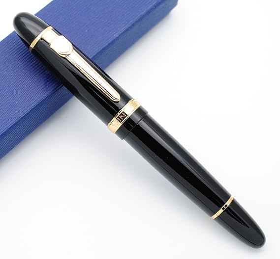 JINHAO 159 Fountain Pen M Nib (Black with Golden Clip)