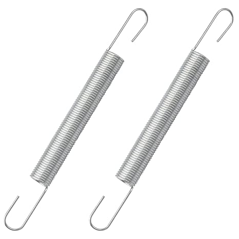 2 Pack 4 Inch 540183#61 Mechanical Extension Springs with Hook Ends | Steel Extension Spring, Small Extension Springs for Appliances, Automobiles, Boats, Toys, Tools, Machinery, Devices