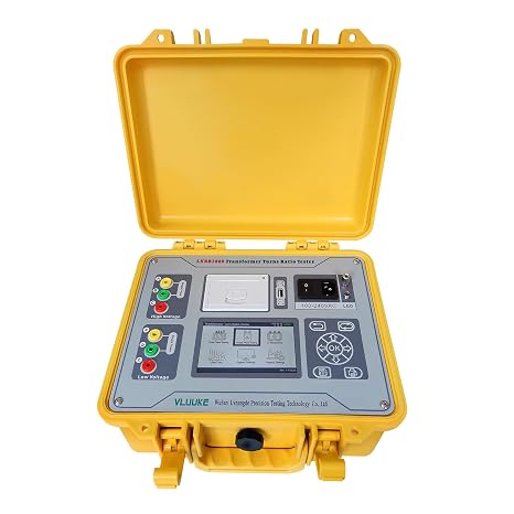 Transformer Turns Ratio Tester Multi-Functional Kit TTR Tester Transformer Ratio Group Tester with Li Battery, 3 Phase Single Phase Ratio Meter, PT CT, Polarity Testing