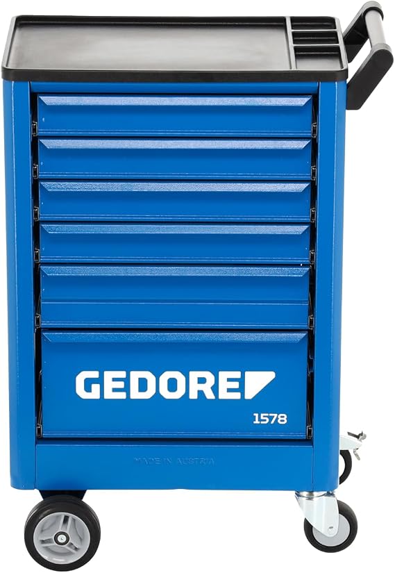 GEDORE 1578 6 Drawer Tool Trolley Blue