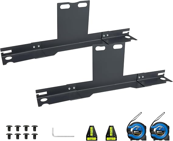Wheel Alignment Tool with 2 Imperial Tape Measure, No Caliper Removal Required, Heavy Duty Stainless Steel Toe Alignment Plates for Most Cars, Trucks and SUVs
