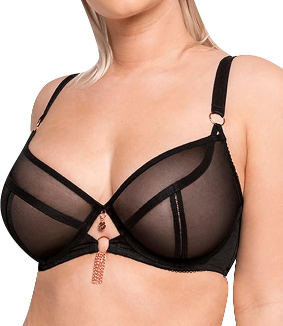 Curvy Kate Women's Scantilly Unchained Plunge Bra, ST6101, Black, 32DD