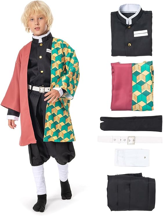 Gonriya Anime Cosplay Kids Kimono Suit Kids Cosplay Cape Japanese Uniform