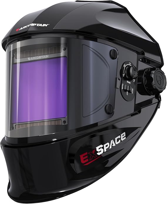 ARCCAPTAIN Welding Helmet, 3.94"3.66" Auto Darkening Welding Hood