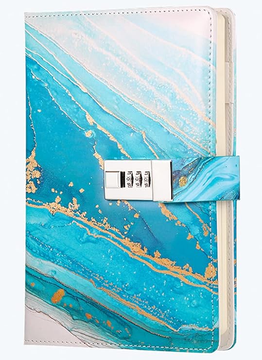 Diary with Lock for Girls Boys and Women Lockable Leather Journal with Combination Lock Refillable Lined Paper Locking Diaries A5