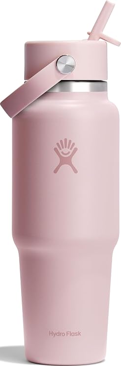 HYDRO FLASK - Travel Bottle 946 ml (32 oz) - Insulated Stainless Steel Water Bottle with TempShield Vacuum Insulation and Leakproof Flex Straw Cap - Fits Most Cupholders - Trillium