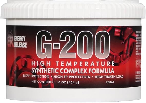 P006T Grease, G-200 High Temperature, Synthetic, 16.0 oz Tub, Each