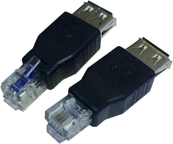 ZHANGLH USB 2.0 A Female to RJ11 4Pin 6P4C Male Network Connector Adapter