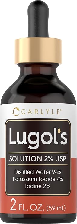 Carlyle Lugols Iodine 2 Percent | 2 fl oz (Pack of 1) | Potassium Iodide and Iodine Solution 2% Liquid Drops