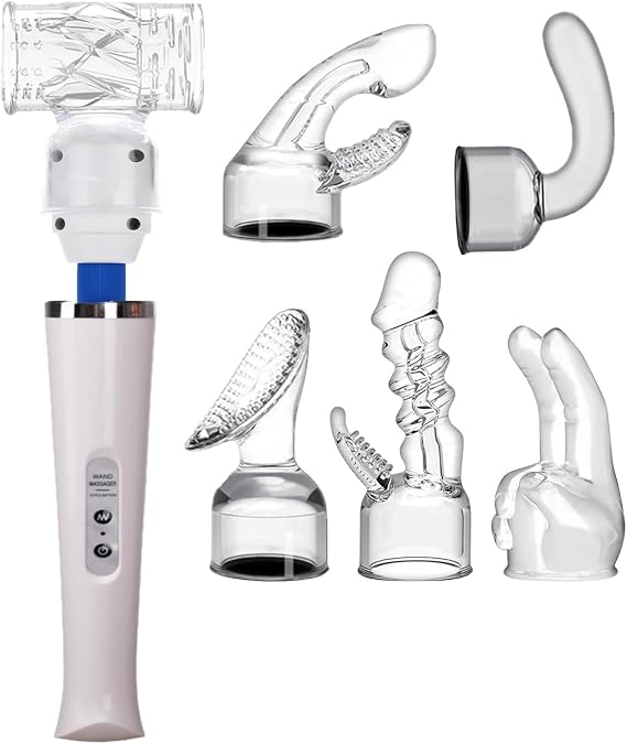 NUHUi 6X Massage Head Attachments Accessories Come with A Large Size Massager for Grown-ups Adjustable Speeds+Storage Bag