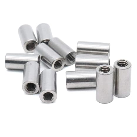 Xiaoyztan 12Pcs M4x12mm Stainless Round Coupling Nut
