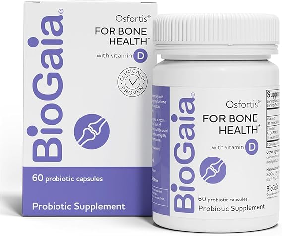 BioGaia Osfortis, Womens Probiotic for Strong Bones, Immune Balance & GI Wellness, Contains L. reuteri 6475, 60 Capsules, 1 Pack