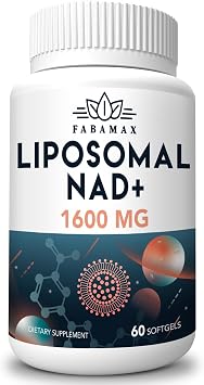 1600 mg Liposomal NAD Supplement, 98% Pure NAD Supplement, Superior Absorption, Alternative to Nicotinamide Riboside or NADH to Boost NAD for Aging Defense, Energy, Longevity, 120 Softgels