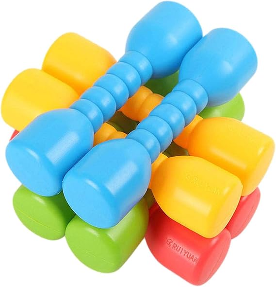 2 Kids Plastic Dumbbells Hand Toy, Home Kindergarten Gym Exercise Toy, Children Exercise Fitness Sport Toy