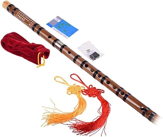 Bamboo Flute Dizi Traditional Professional C/D/E/F/G Key Dizi Musical Instruments Chinese Bamboo Flute(F Key)