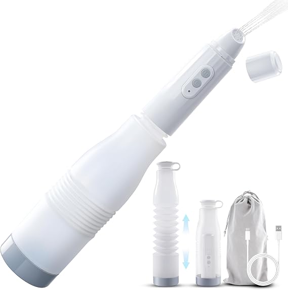 Portable Bidet | Electric Handheld Travel Bidet 350-550ML, USB-C Rechargeable Waterproof High Pressure Bidet for Women Men Camping Personal Hygiene