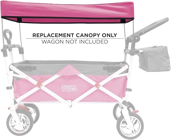 Creative Outdoor Distributor Removable Canopy for Push Pull Wagons | Accessory (Pink)