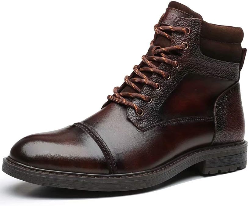 Arkbird Mens Chelsea Boots, Stylish and Comfort Leather Chukka Ankle Boots with Zipper