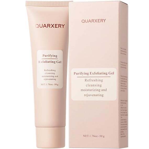 QUARXERY Purifying Exfoliating Gel - Gentle Face & Body Cleanser, Natural Ingredients, Citrus Scent, Deep Cleansing for All Skin Types