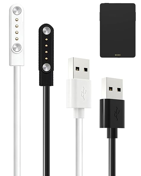 [2 Pack] for Xteink X3 E-Readers Charger, Magnetic Replacement USB Charging Cable Compatible with Xteink X3 Accessories.(Black+White)