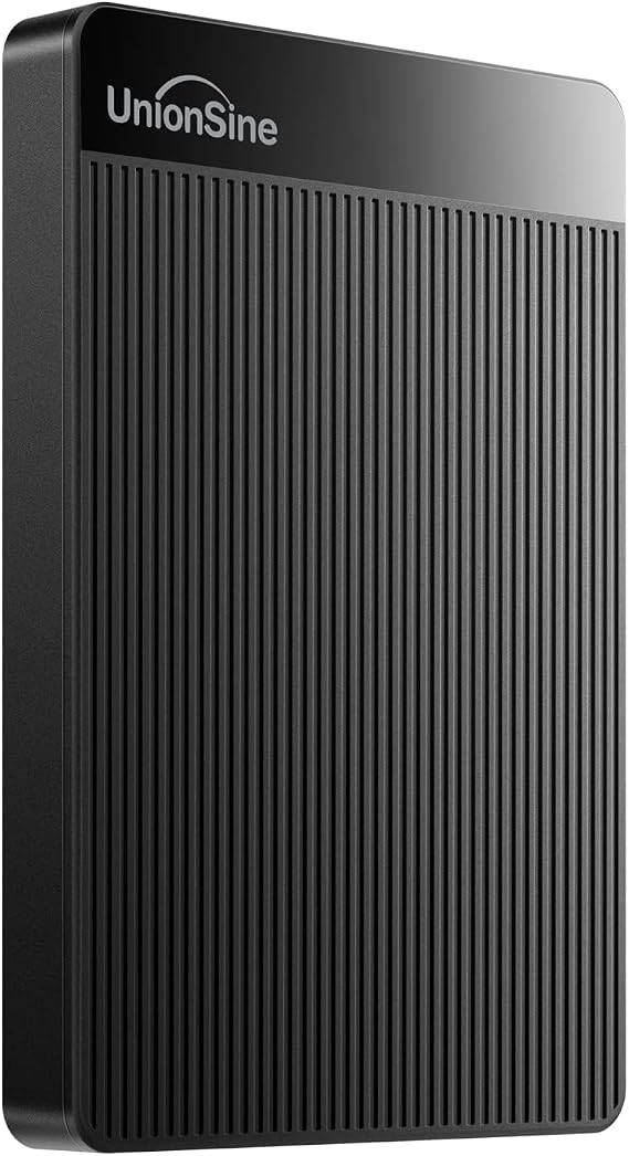 UnionSine Externe Festplatte 500GB ultradünn tragbar 25 Zoll USB 3.0 SATA