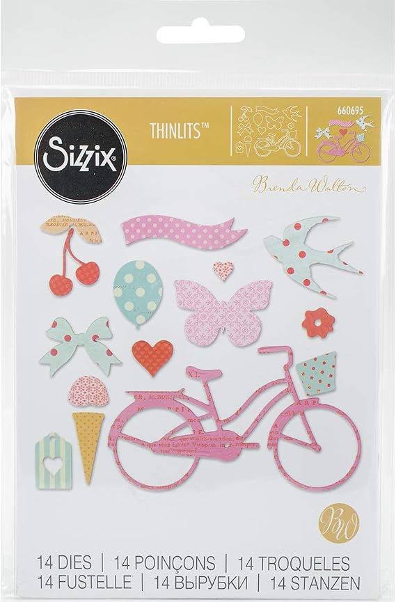 Sizzix 660695 Thinlits 14 Die Set Whimsy & Delight by Brenda Walton