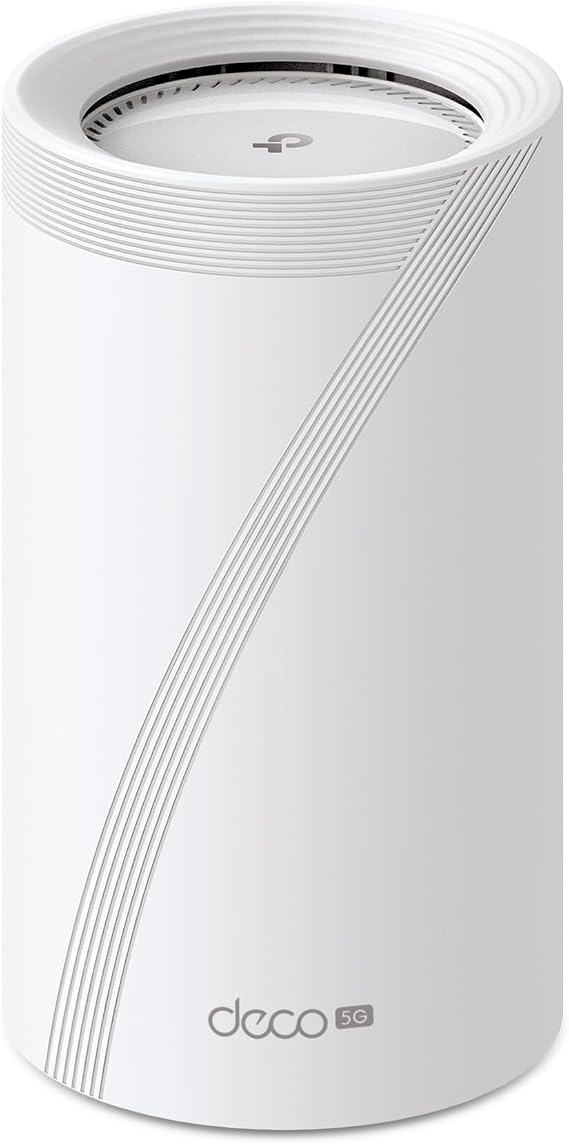 TP-Link Deco BE65-5G LTE WLAN Router 5G Router SIM Card Tri-band WiFi 3 x 2.5 Gbps Ports 320 MHz Channels App Managed Only No Web Management Page