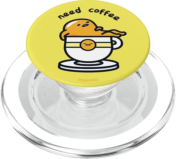 Gudetama Need Coffee PopSockets MagSafe PopGrip for iPhone