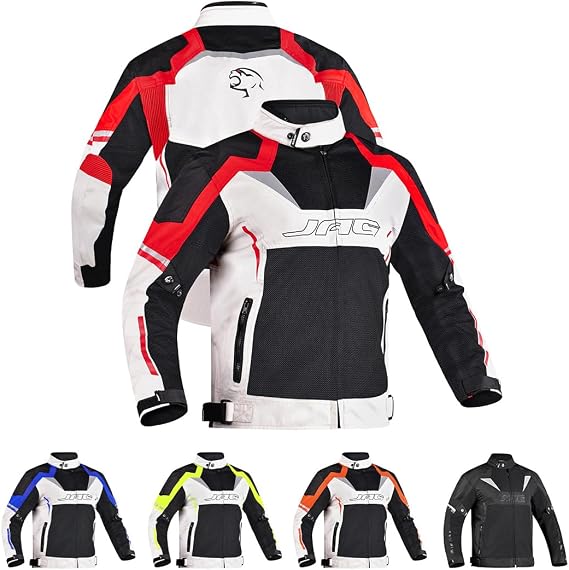 JAG Mesh Motorcycle Jacket with Armor, High Visibility Men's Riding Jacket