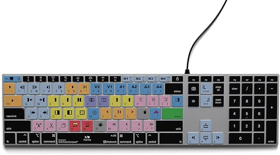 KB Covers Avid Media Composer Backlit Aluminum Keyboard - macOS - US