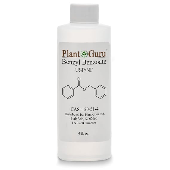Benzyl Benzoate USP Grade Liquid 4 fl. oz. - Great for Fragrance/Aroma Compounds, Cosmetics, Hair & Scalp Products.