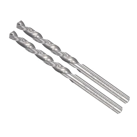 Solid Carbide Drill Bits, 3mm Diameter, Left Hand YG6X (C3/K10) Tungsten Carbide Straight Shank Twist Drill Bits - (Applications: for Stainless Steel Alloy), 2-Pieces