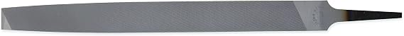 Nicholson Rectangular Mill Hand File With Ergonomic Handle, Single Cut, American Pattern, Bastard Cut, 12" Cut, 12" Length (Pack of 1) (21842HN)