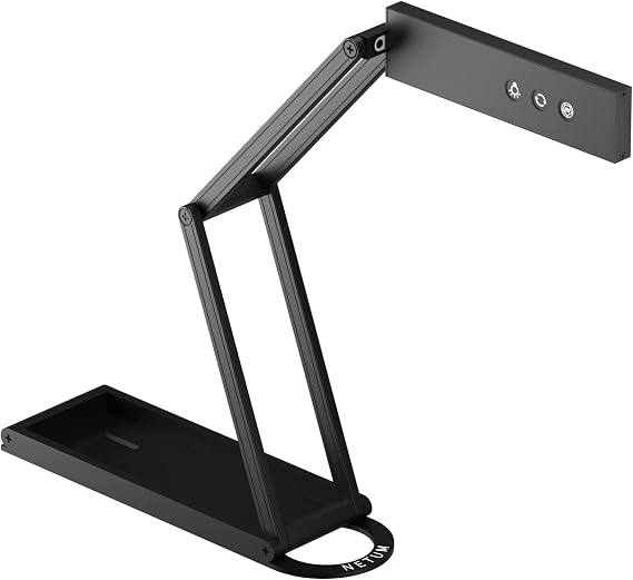 NETUM Document Camera & Webcam 4K with Microphone USB Visualizer 3-Level Touch LED Auto-Focus Image Invert Fold-able for Windows Mac OS Linux - Remote Teaching & Live Demo (SD-1300)