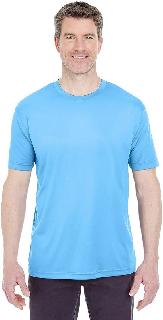UltraClub Men's Cool & Dry Sport Performance Interlock T-Shirt 4XL COLUMBIA BLUE