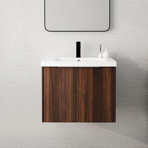 Bathroom Vanity with Sink Solid Wood Vanity Storage Cabinet Pedestal Sink Storage Cabinet Assembly Easily (24'' Bathroom Vanity 166M)