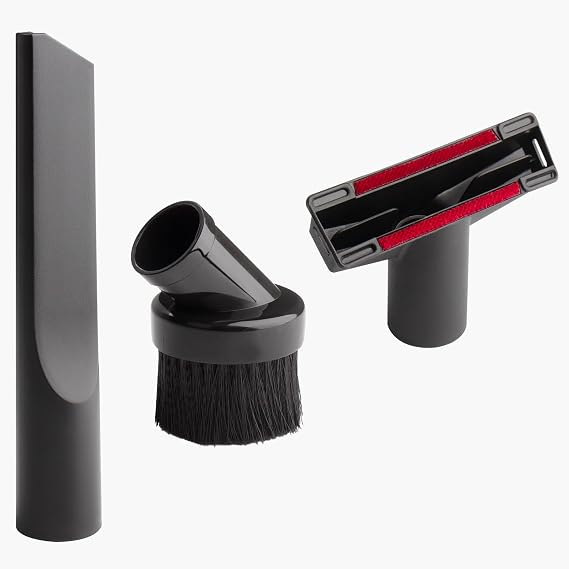 for Shop Vac Attachments Replacement 9064333, 1-1/4 (1.25) (32MM) Inch Diameter for Wet/Dry Use Ideal for Upholstery and Carpets - Includes Round Brush, Crevice Tools and Gulper Tool - 3 Pack